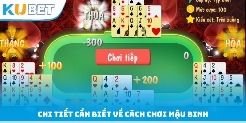 Chi tiết cần biết về cách chơi Mậu binh