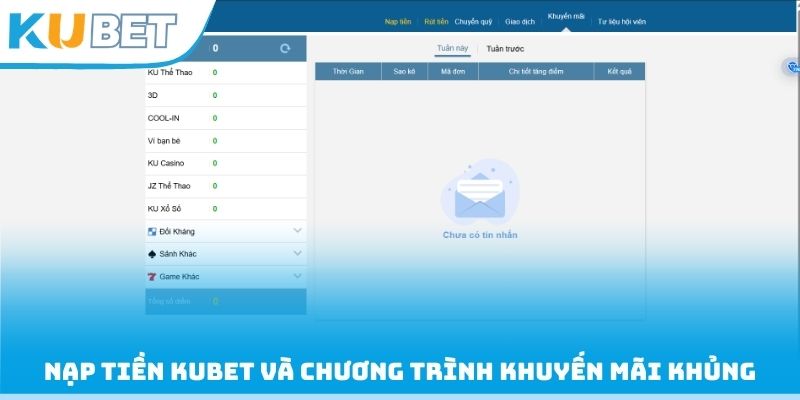 Nạp tiền Kubet và chương trình khuyến mãi khủng 2026